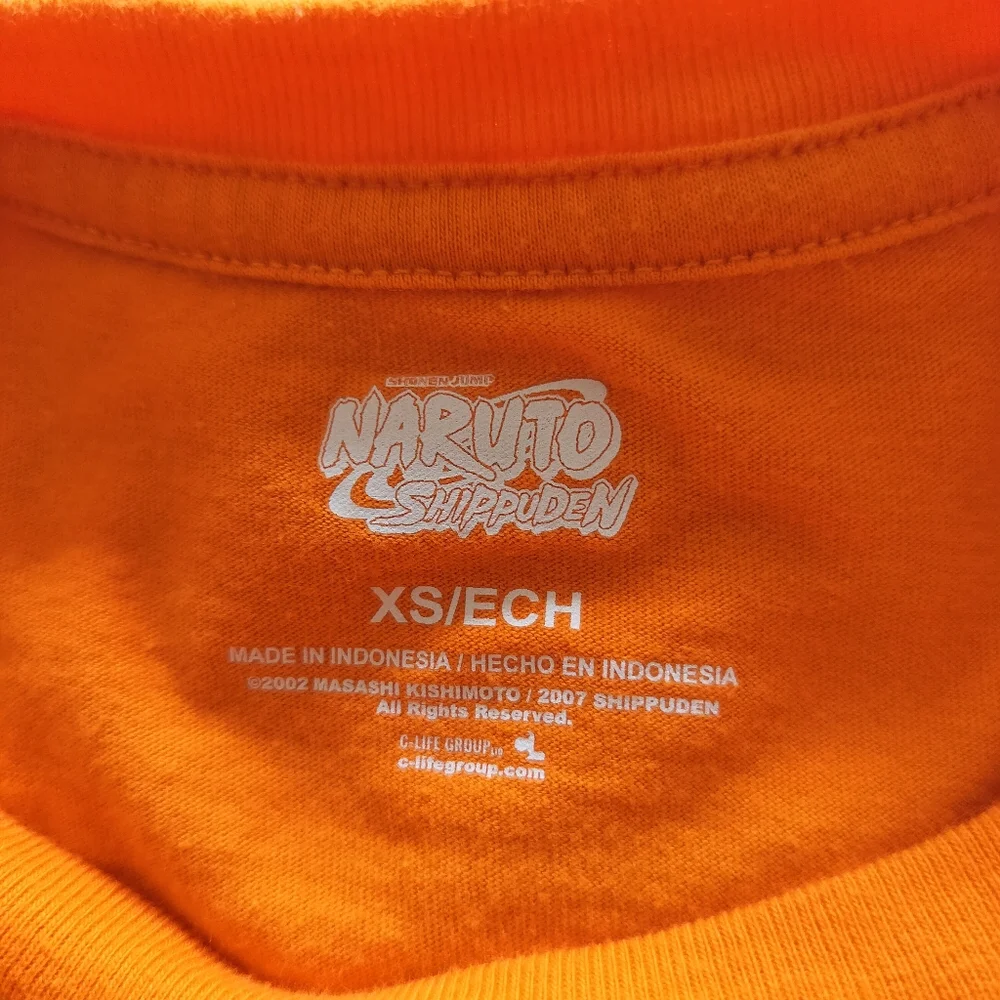 Naruto Shippuden Orange Childs Tshirt Size XS